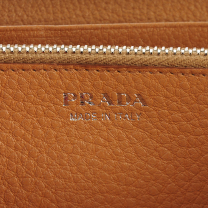 Prada Vitello Phenix Continental Flap Wallet Caramel 6 of 7