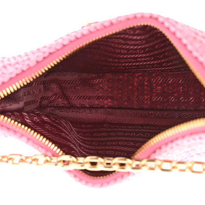 Prada Yarn Raffia Effect Crochet Re-Edition 2005 Shoulder Bag Petalo 5 of 9