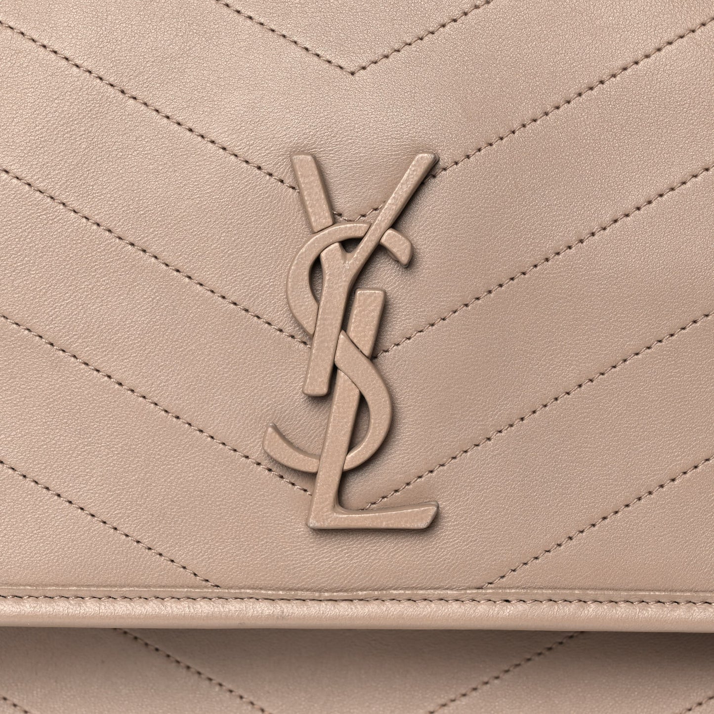 Lambskin Matelasse Monogram Medium Niki Chain Satchel Dark Beige