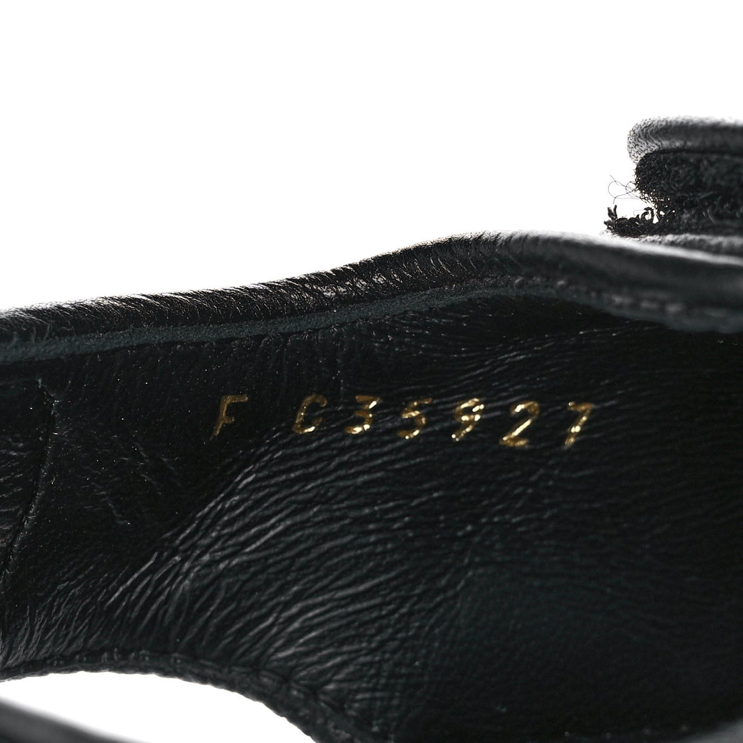 Grained Calfskin Velcro Dad Sandals 36 Black