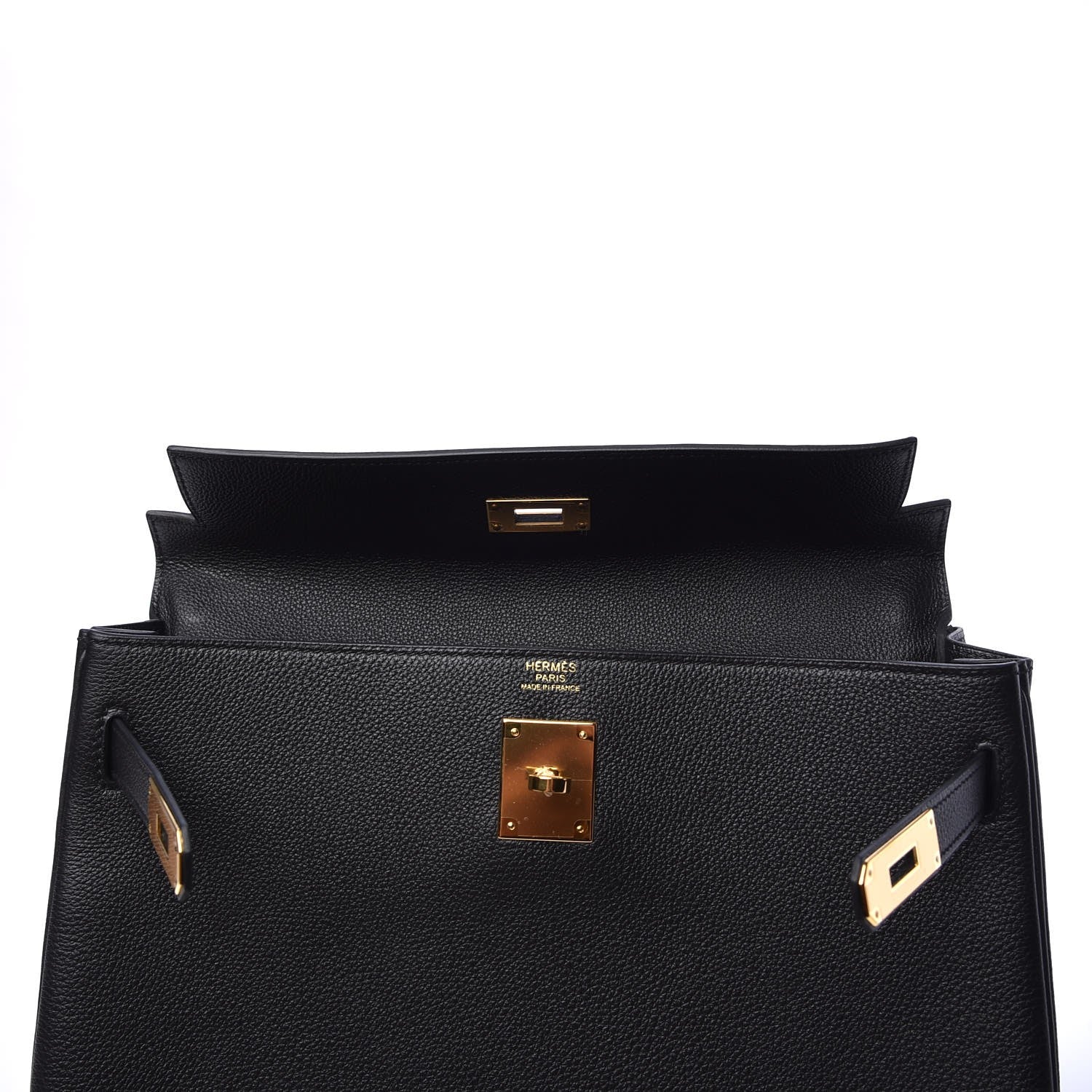 Hermes Togo Kelly Retourne 32 Black 14 of 36