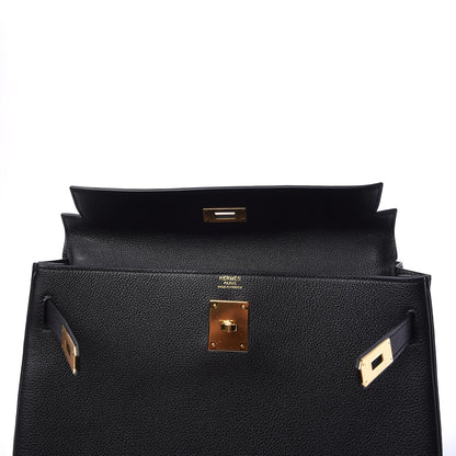 Hermes Togo Kelly Retourne 32 Black 14 of 36