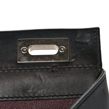 Gucci Smooth Calfskin Diagonal Striped Small Zumi Top Handle Bag Black Beige 12 of 13