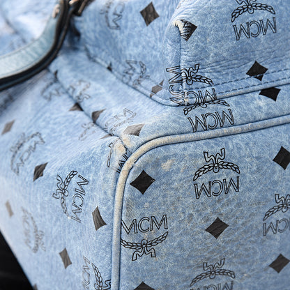 MCM Visetos Medium Stark Backpack Light Blue 7 of 12