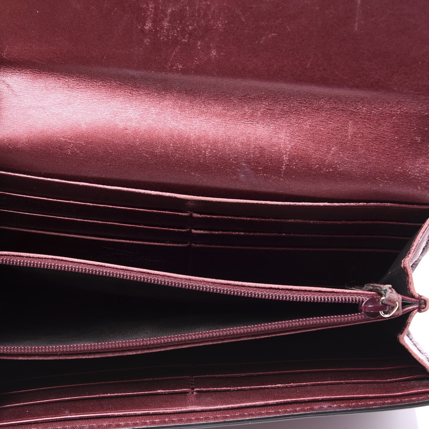 Gucci Shine Guccissima Lovely Heart Continental Wallet Scarlatto 4 of 11