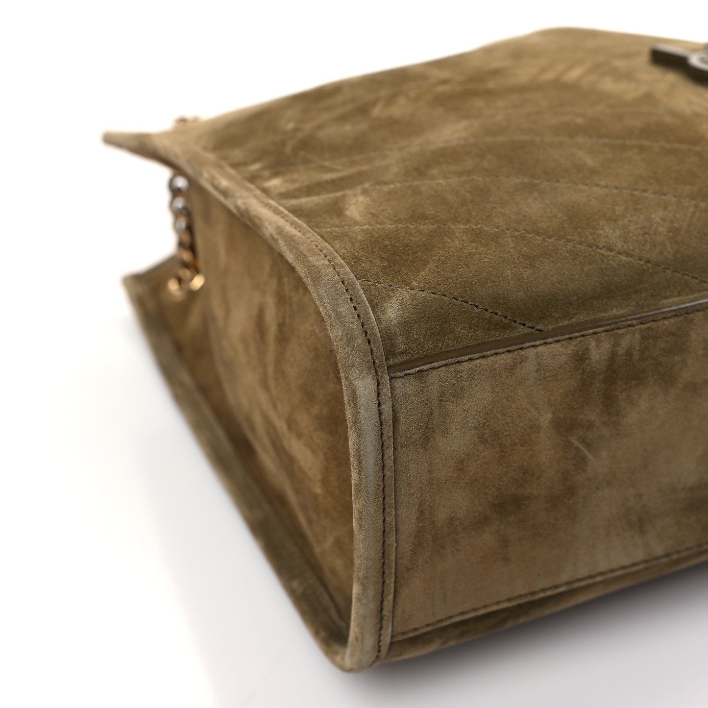 Suede Matelasse Monogram Medium Niki Shopper Tote New Barley
