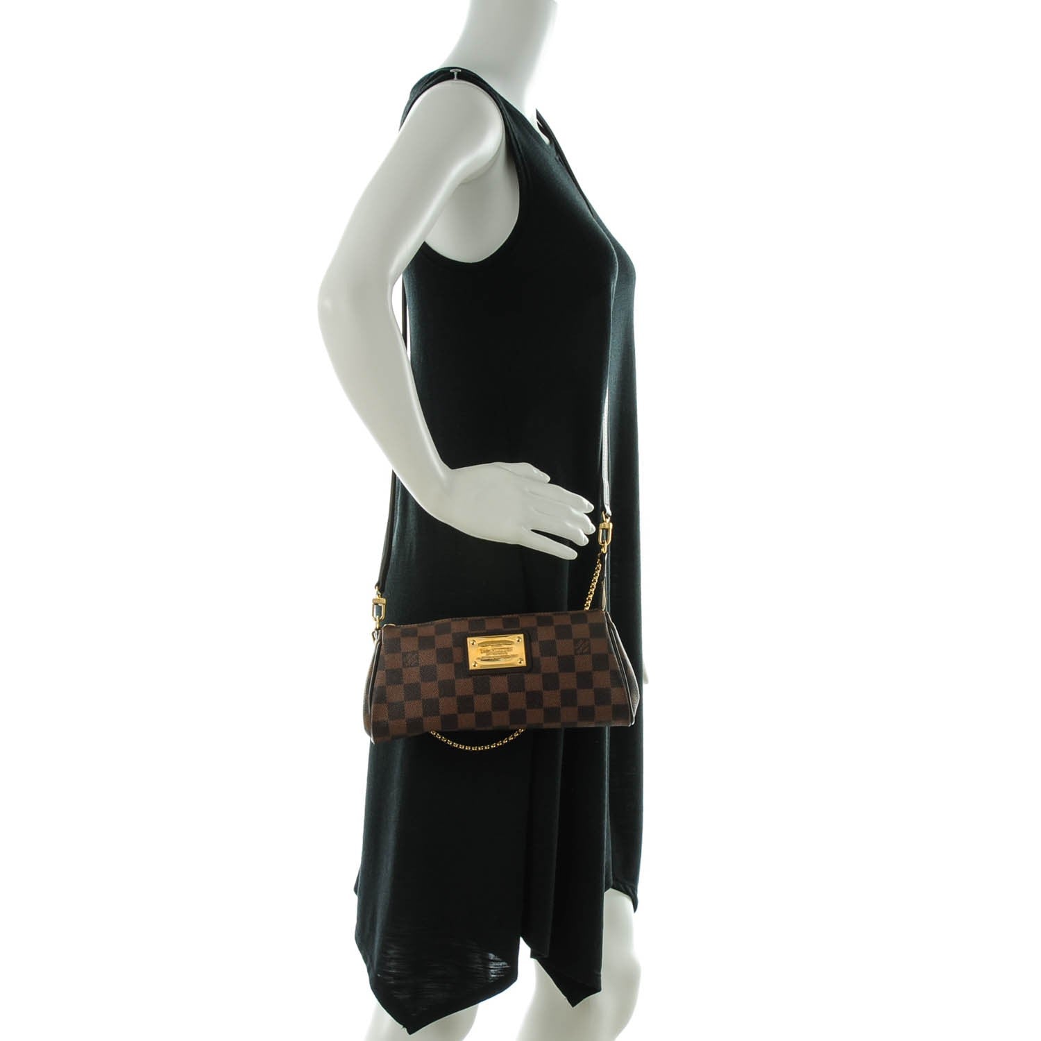 Louis Vuitton Damier Ebene Eva Clutch 2 of 7