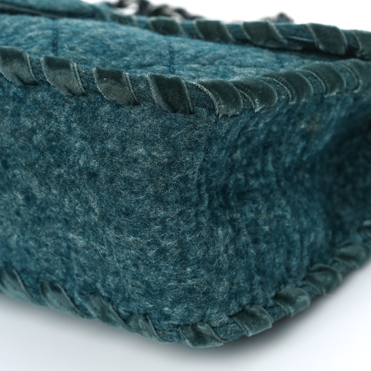 Chanel Fancy Felt Flap Teal 9 of 10