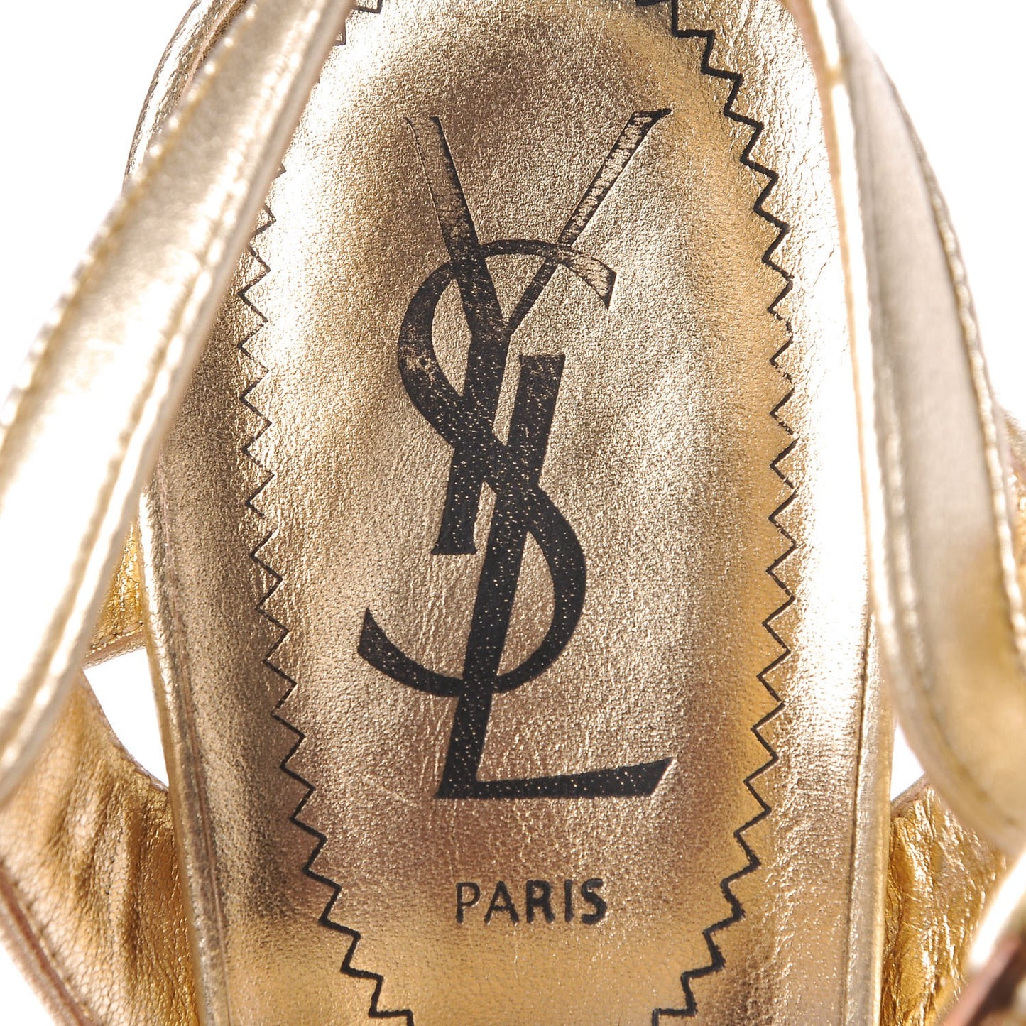 Metallic Nappa Tribute 105 Platform Sandals 36.5 Light Gold