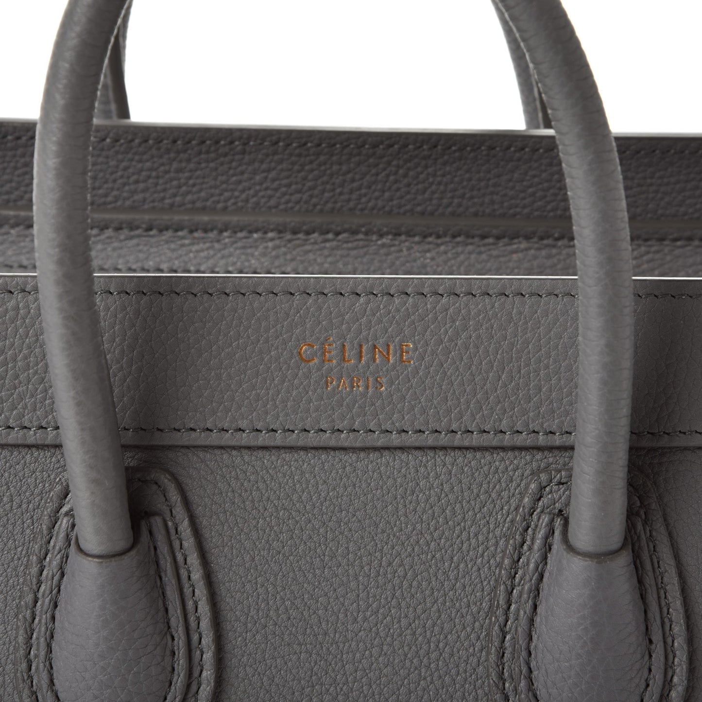 Baby Grained Calfskin Nano Luggage Kohl
