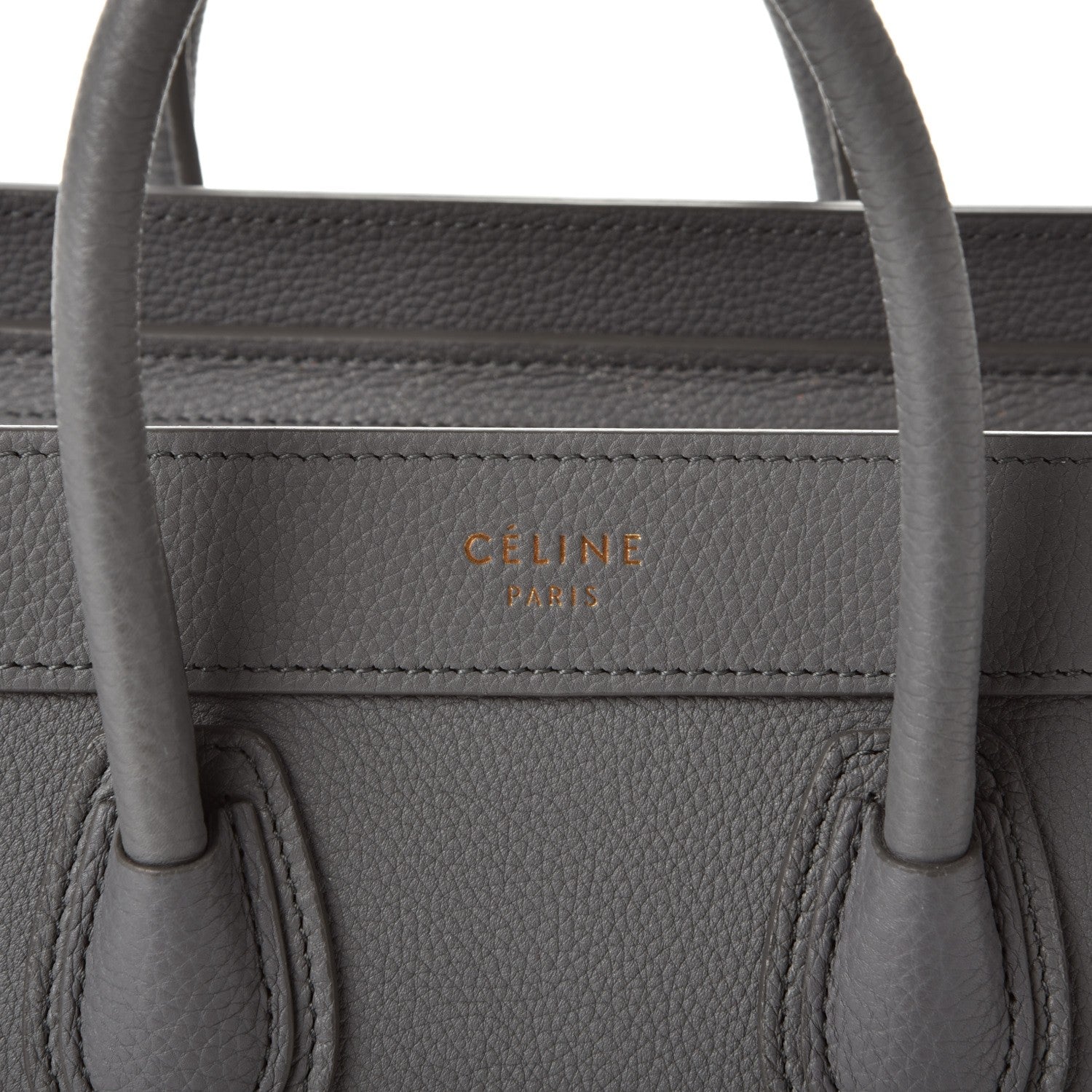 Celine Baby Grained Calfskin Nano Luggage Kohl 7 of 8