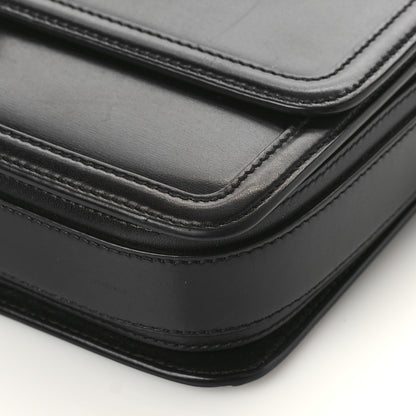 Saint Laurent Box Calfskin Monogram Medium Solferino Satchel Black 8 of 10