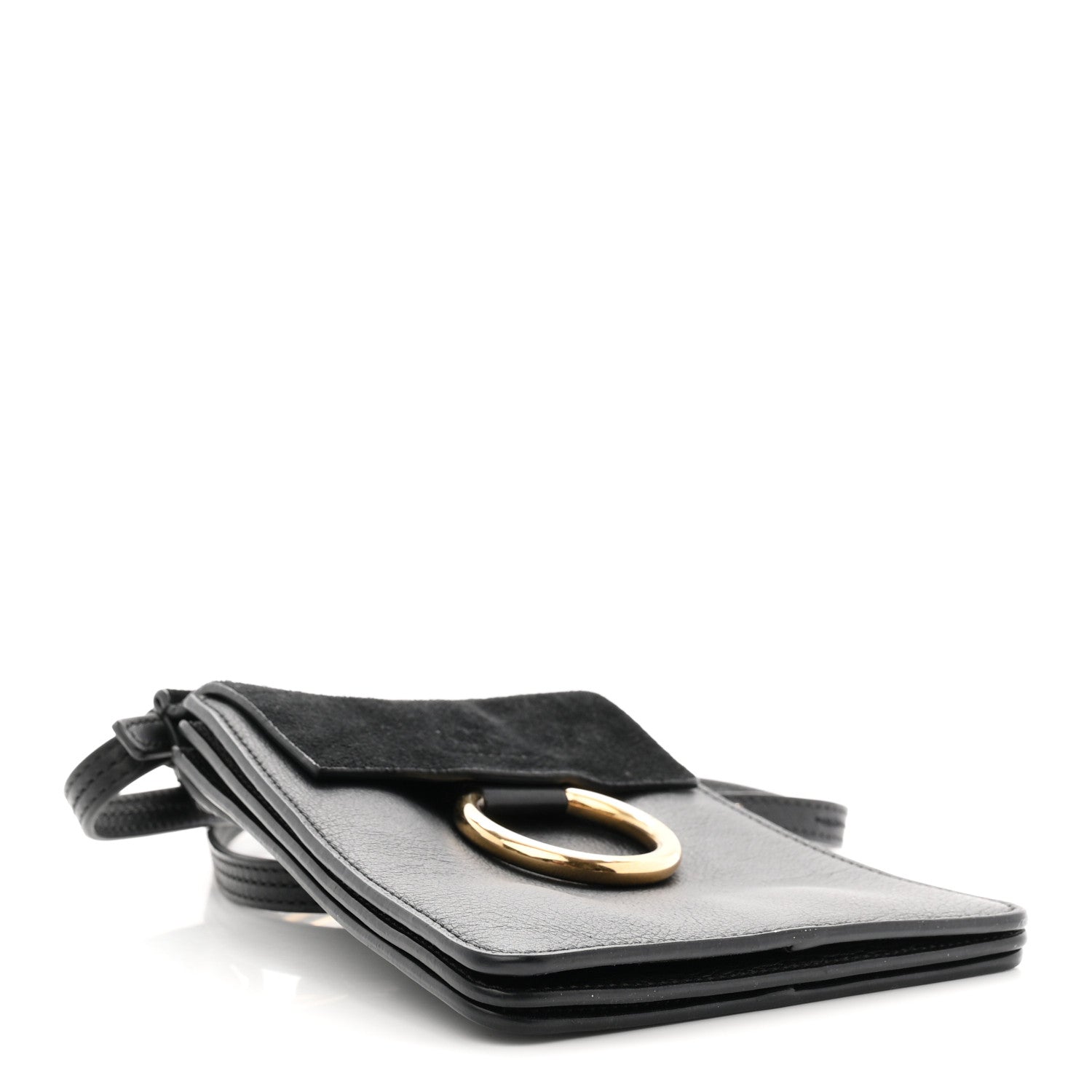 Chloe Suede Calfskin Mini Faye Bracelet Bag Black 4 of 10
