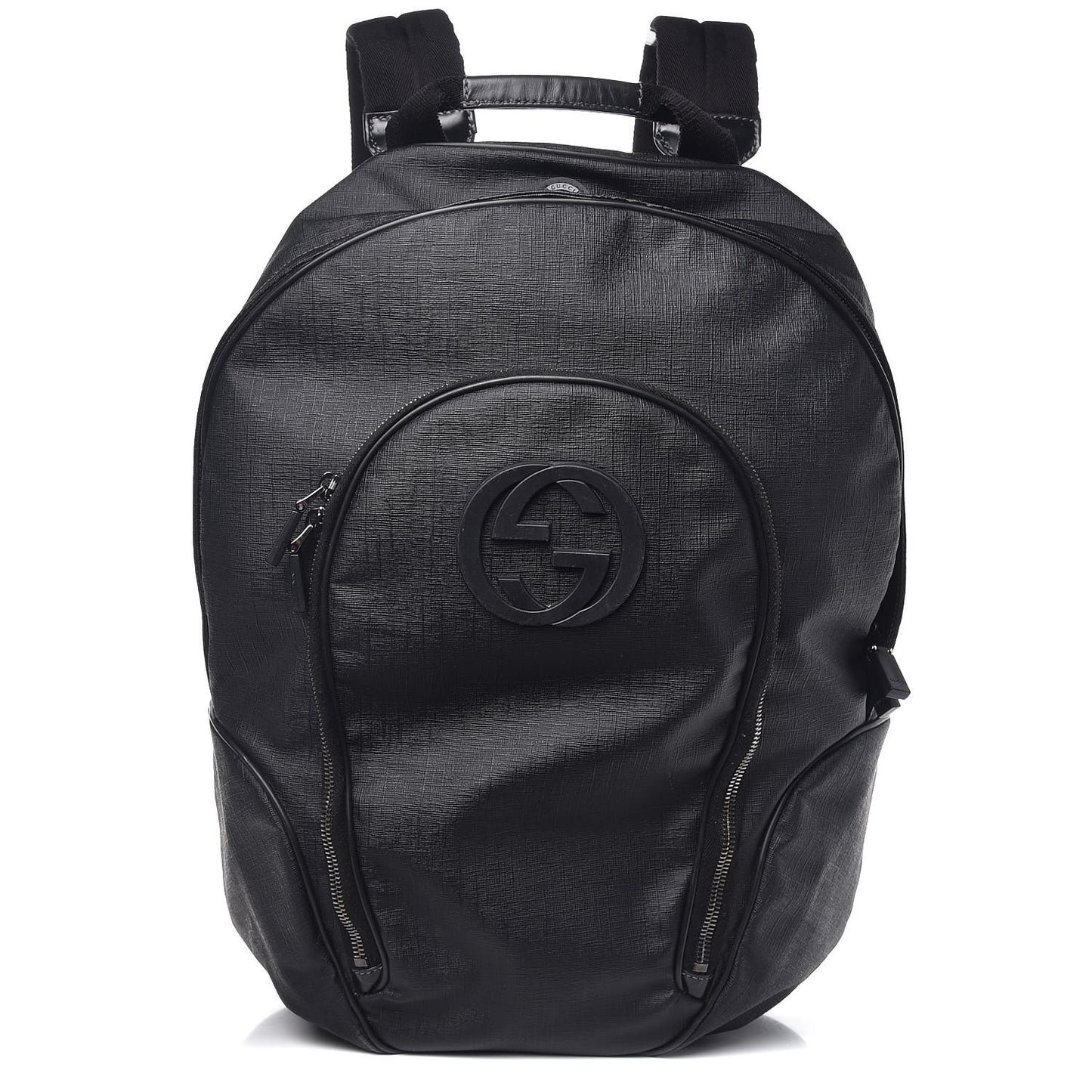 Coated Canvas Interlocking G Travel Backpack Black