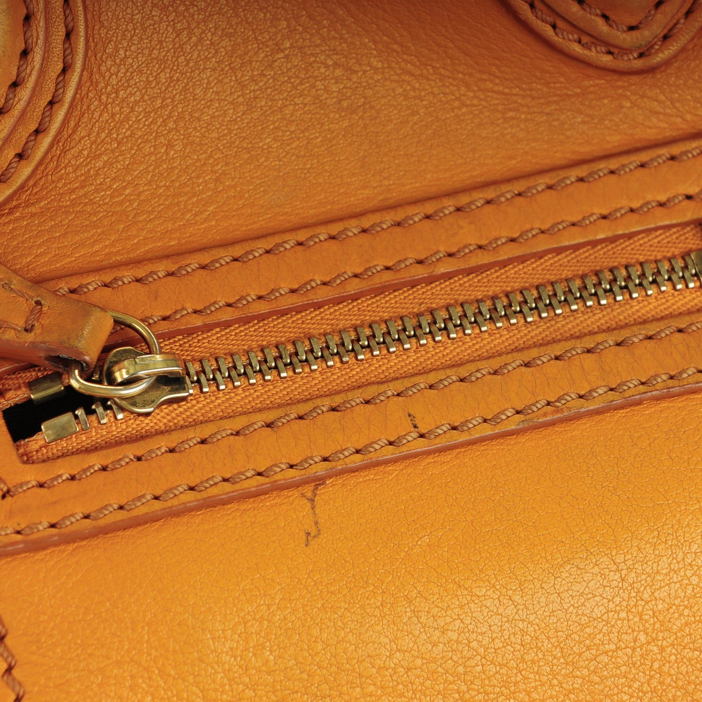Smooth Calfskin Nano Luggage Dark Yellow
