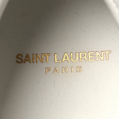 Saint Laurent Calfskin Studded SL/08 Low Top Sneakers 37.5 White 9 of 14