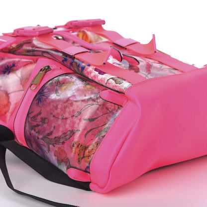 Gucci PVC Floral Double Buckle Backpack Fuchsia 4 of 8