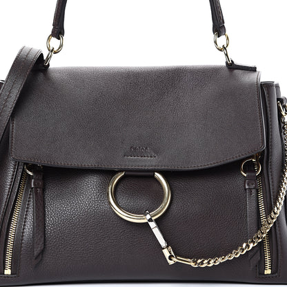 Chloe Calfskin Medium Faye Day Shoulder Bag Carbon Brown 7 of 15