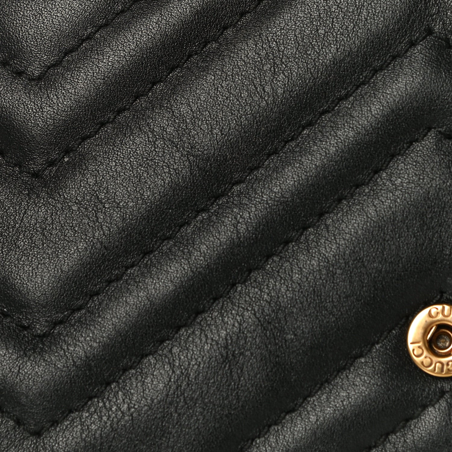 Gucci Calfskin Matelasse Super Mini GG Marmont Shoulder Bag Black 14 of 17