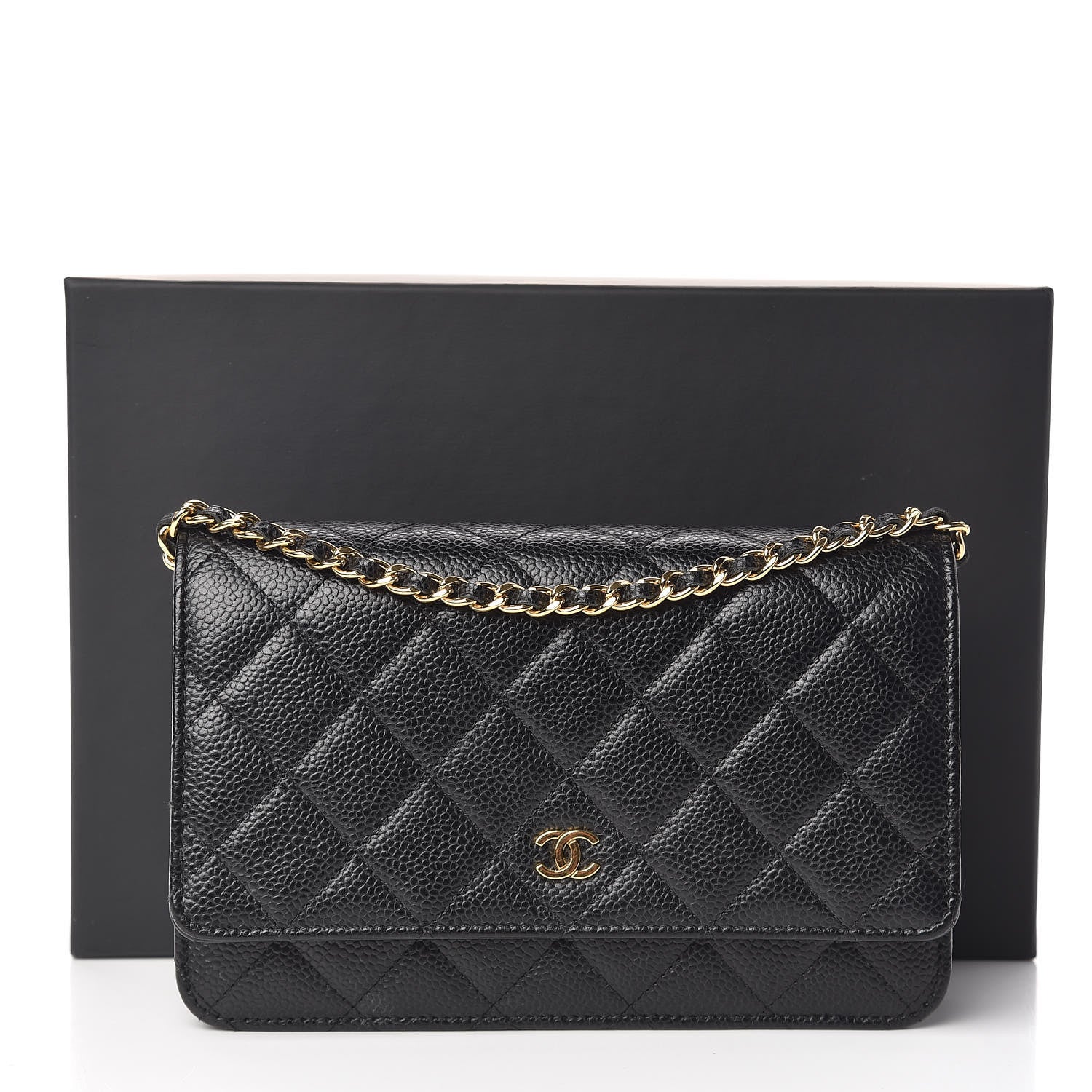 Chanel Caviar Quilted Wallet On Chain WOC Black 15 of 15