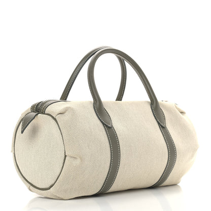 Hermes Toile Natural Barenia Polochon Mademoiselle Bag 2 of 8