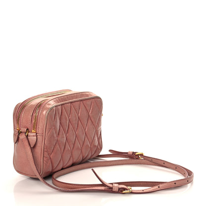 Miu Miu Vitello Shine Quilted Camera Bag Loto 3 of 15