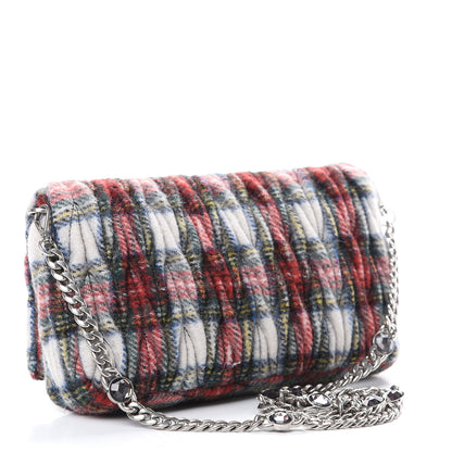 Miu Miu Tartan Matelasse Small Flap Naturale 2 of 9