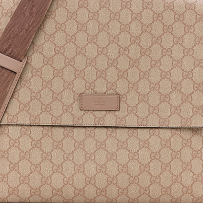 Gucci GG Supreme Monogram Messenger Diaper Bag Beige 8 of 10