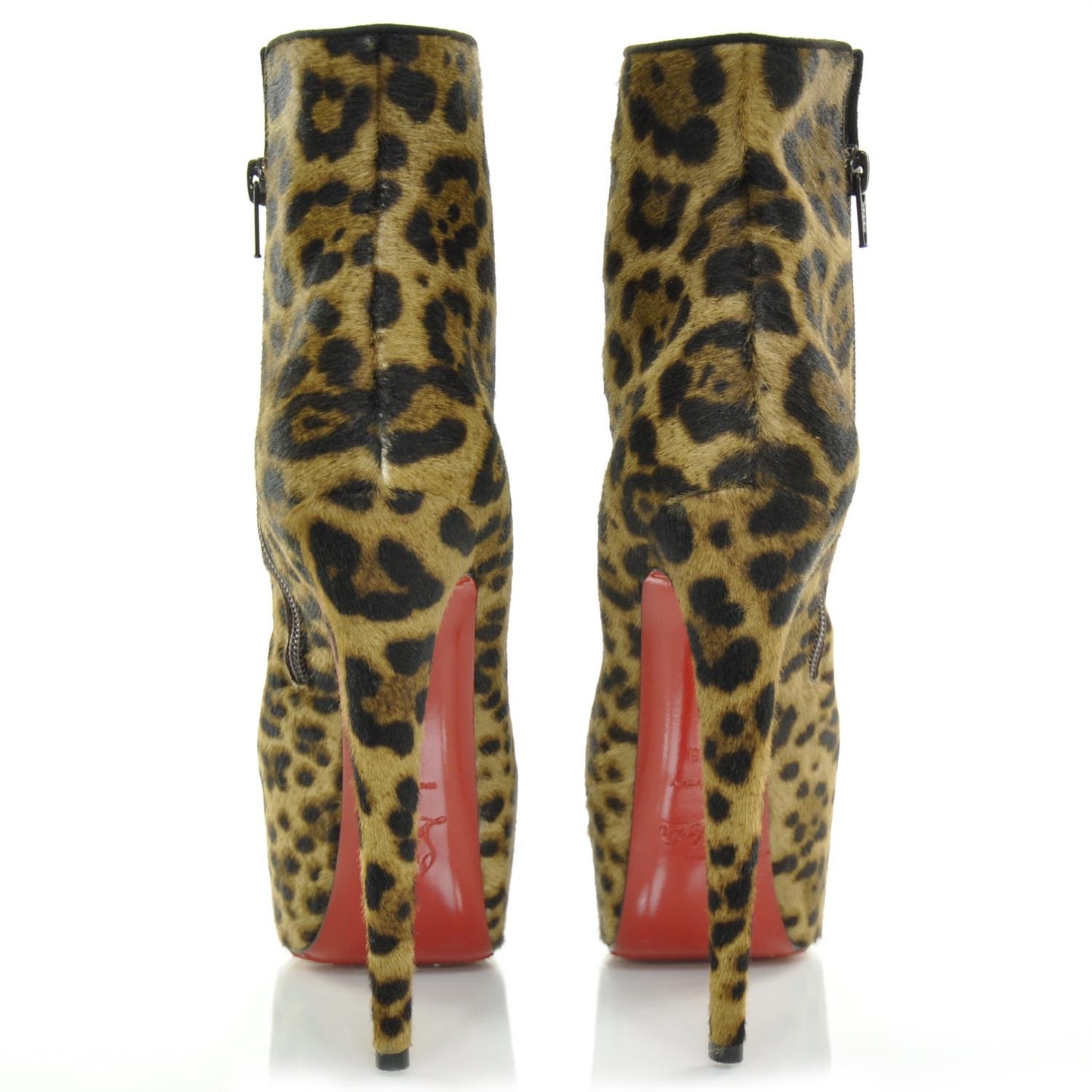 Calf Hair Leopard Print Daf Booty 160 Ankle Boots 38