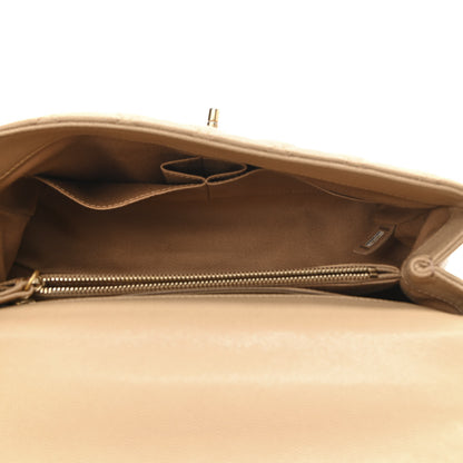 Chanel Caviar Lizard Quilted Small Coco Handle Flap Beige 5 of 13