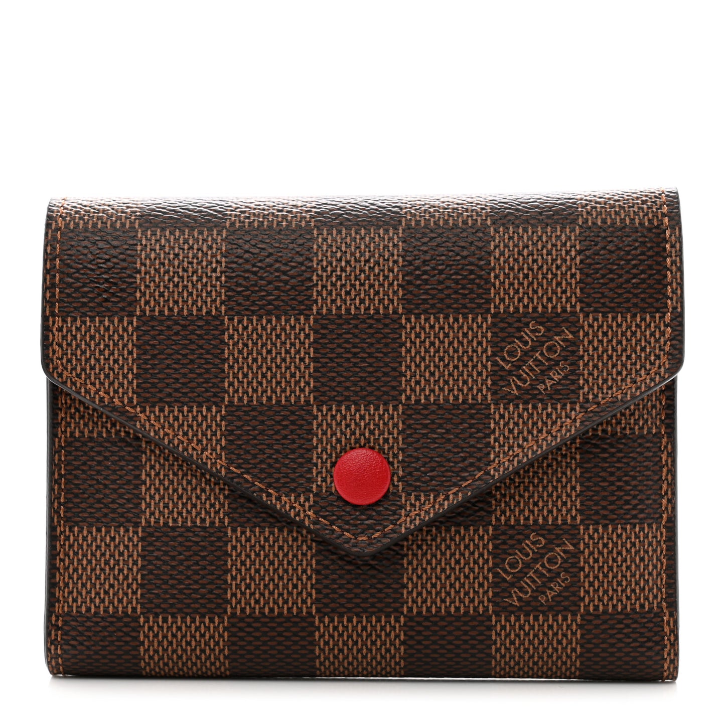 Damier Ebene Victorine Wallet Cherry