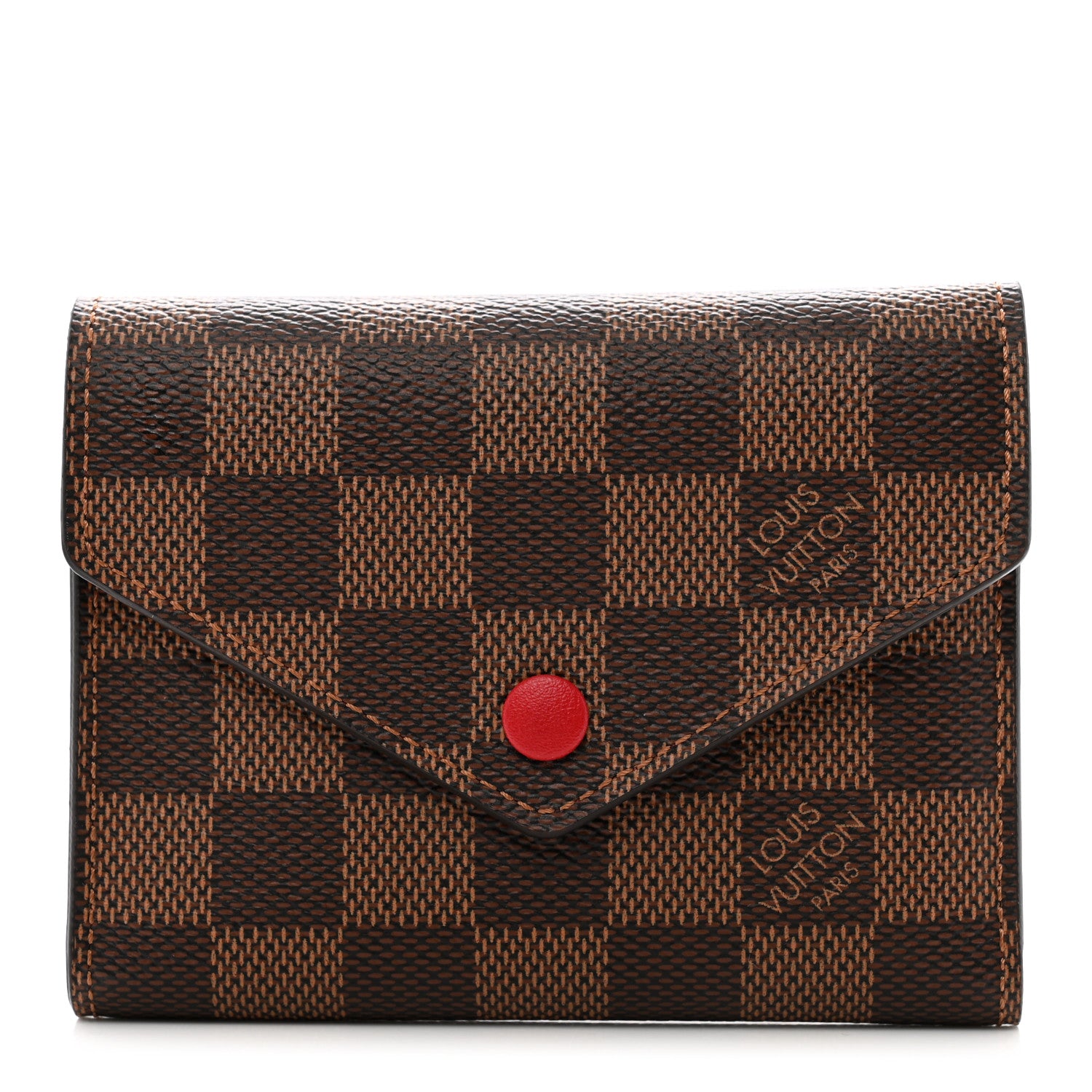 Louis Vuitton Damier Ebene Victorine Wallet Cherry 1 of 6