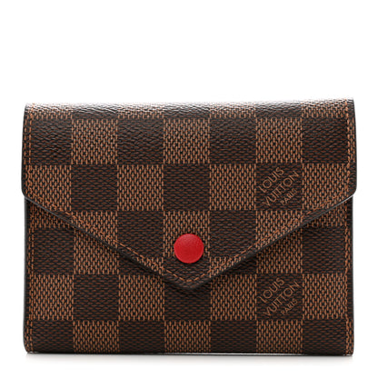 Louis Vuitton Damier Ebene Victorine Wallet Cherry 1 of 6