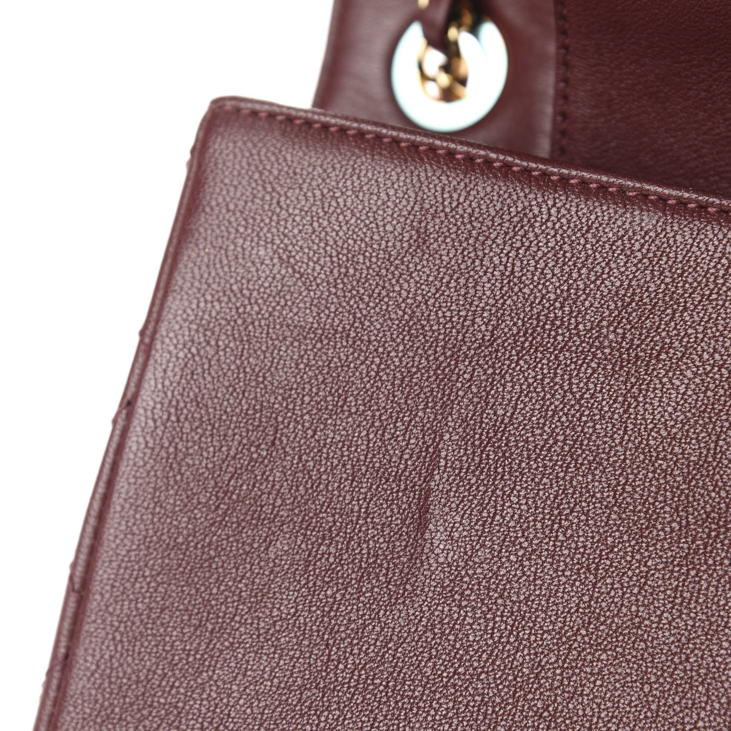 Chanel Sheepskin Quilted Vintage Mademoiselle Flap Dark Red 10 of 13