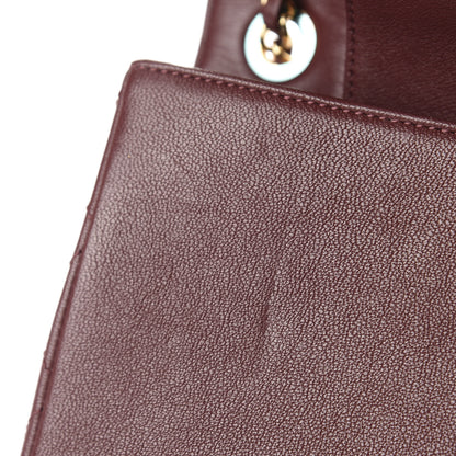 Chanel Sheepskin Quilted Vintage Mademoiselle Flap Dark Red 10 of 13