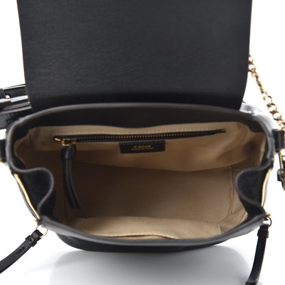 Chloe Suede Calfskin Small Faye Backpack Black 4 of 10
