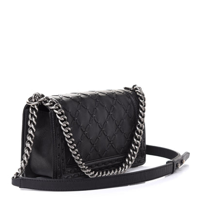 Chanel Caviar Stitched Medium Boy Flap Black 2 of 5