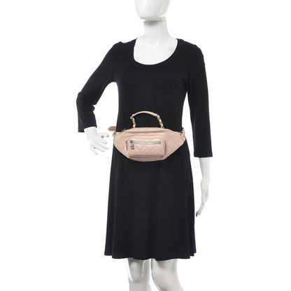 Chanel Iridescent Calfskin Quilted All About Waist Belt Bag Beige 2 of 8