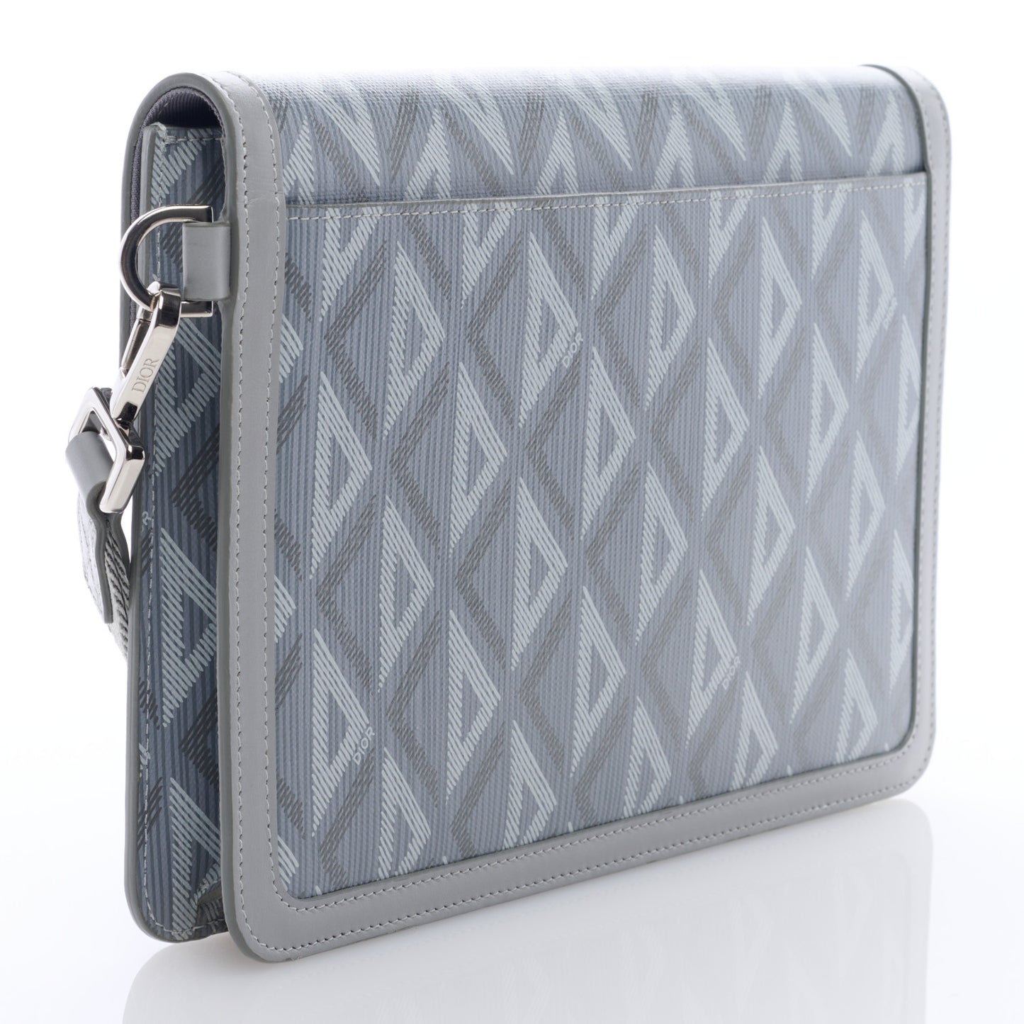 Coated Canvas CD Diamond Hit The Road A5 Pouch With Flap Gray