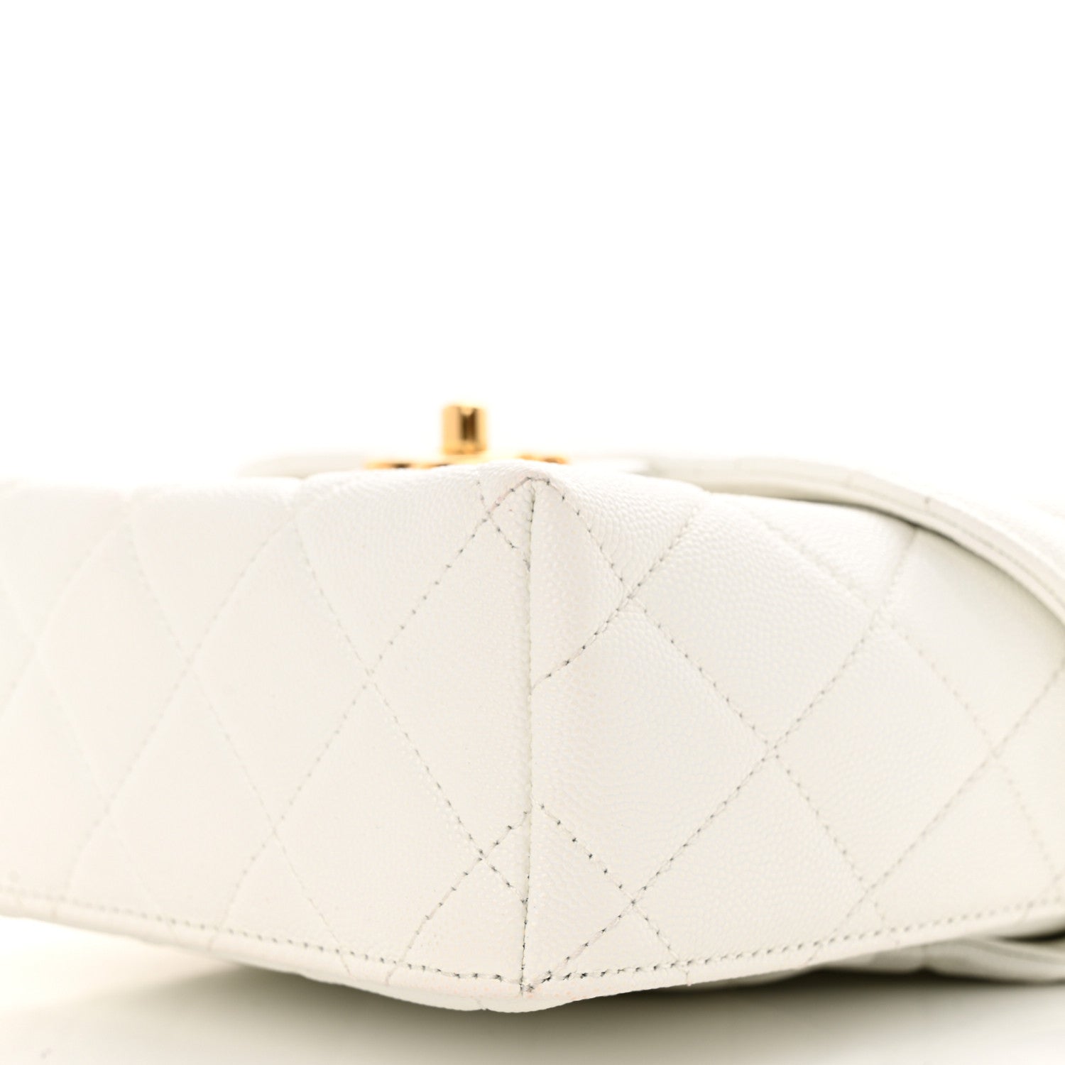 Chanel Caviar Quilted Handy Box Vanity Case White 10 of 13
