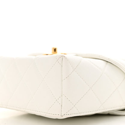 Chanel Caviar Quilted Handy Box Vanity Case White 10 of 13