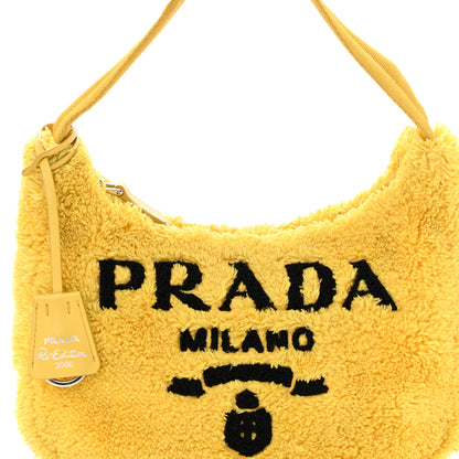 Prada Terry Cloth Mini Re-Edition 2000 Bag Giallo Black 8 of 11