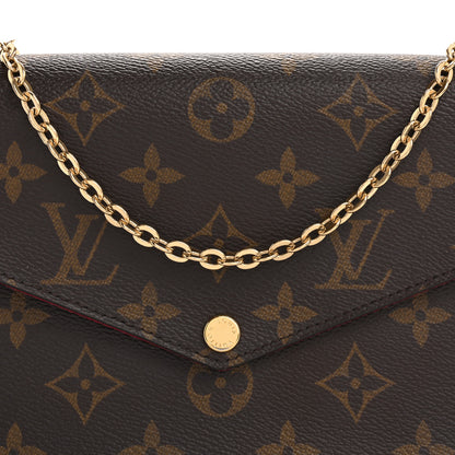 Louis Vuitton Monogram Pochette Felicie Chain Wallet Fuchsia 9 of 15