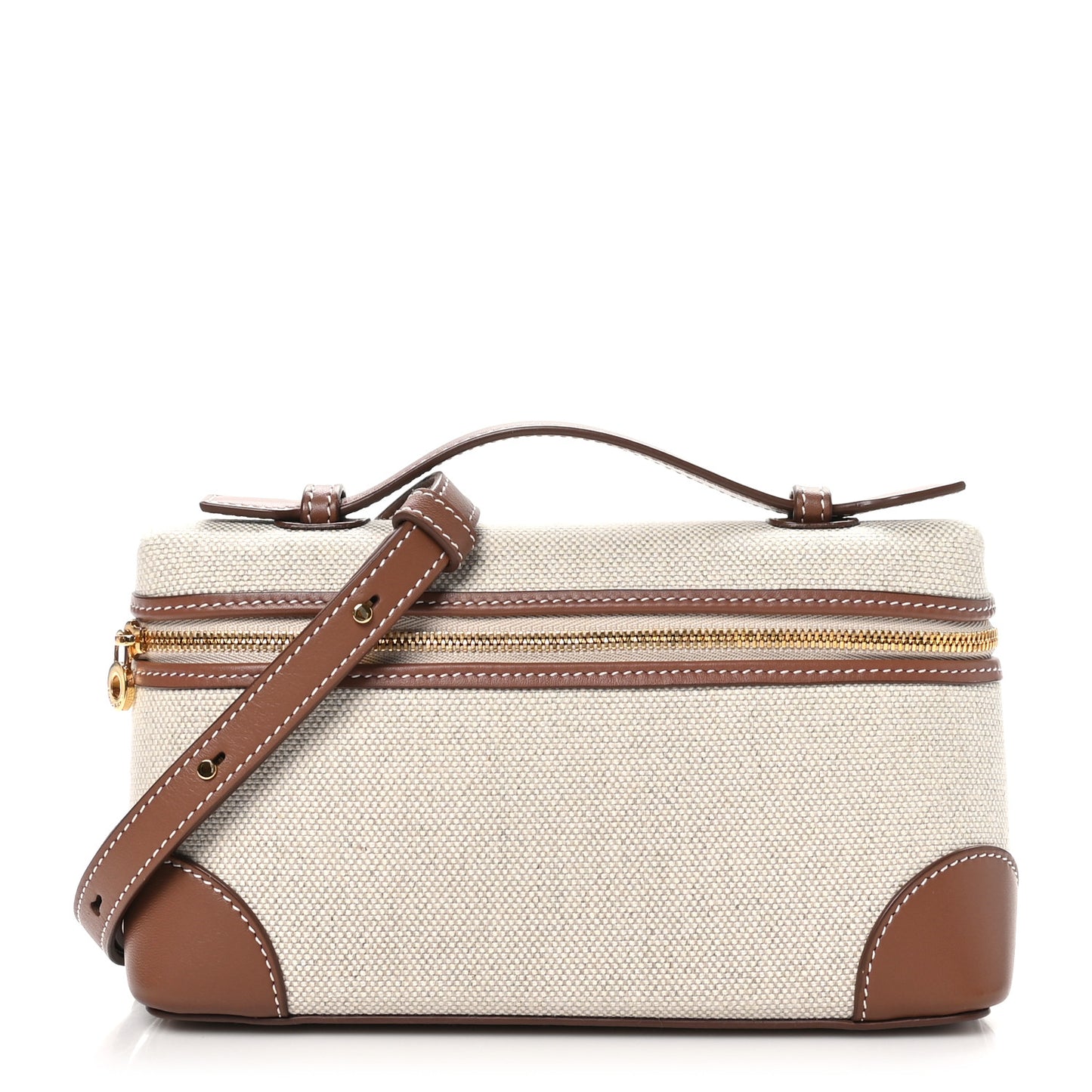 Cotton Linen L19 Extra Pocket Pouch Natural Caramel Sugar