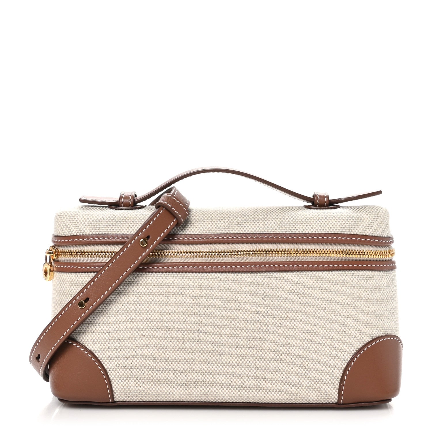 Loro Piana Cotton Linen L19 Extra Pocket Pouch Natural Caramel Sugar 1 of 9