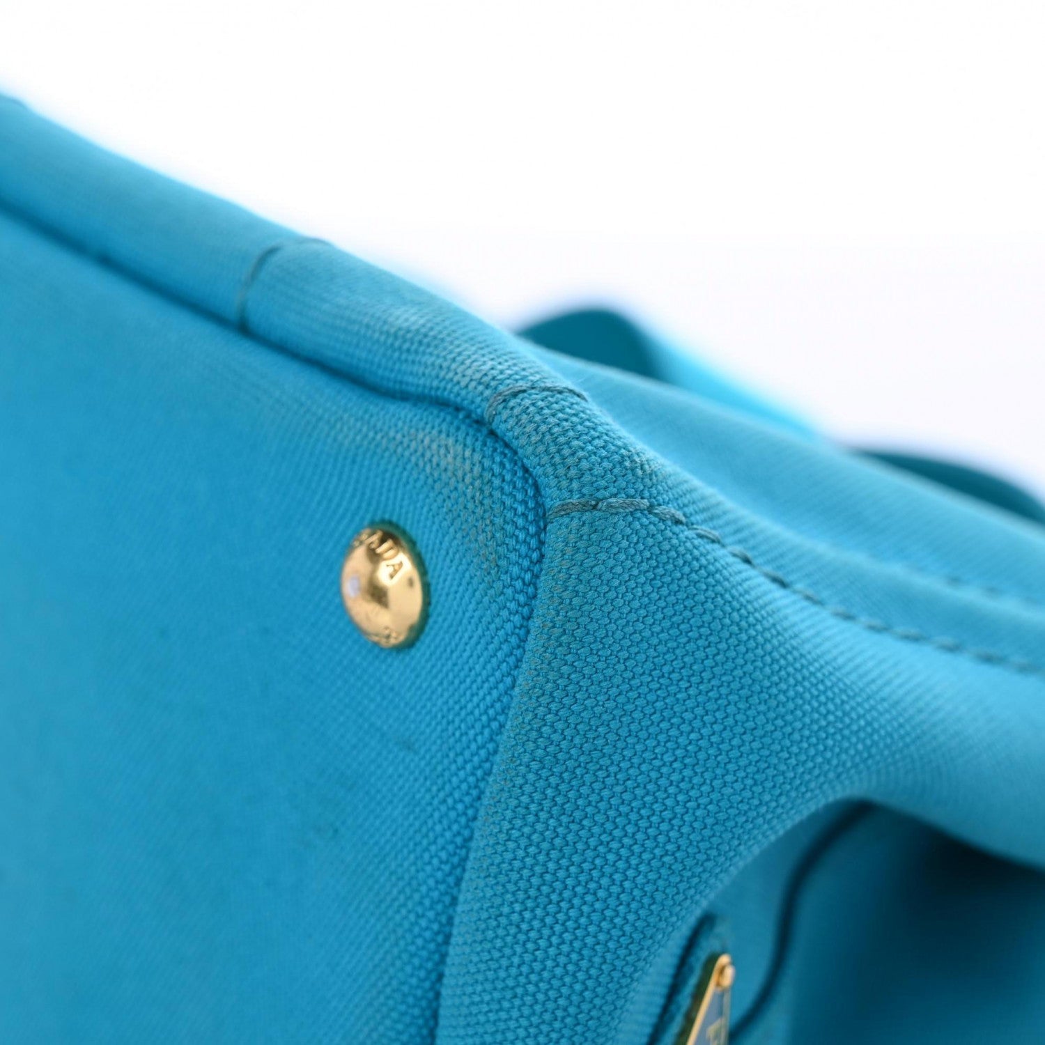 Prada Canapa Small Logo Tote Pavone 15 of 28