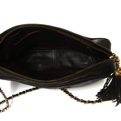 Chanel Lambskin Quilted Tassel Camera Case Brown 5 of 9