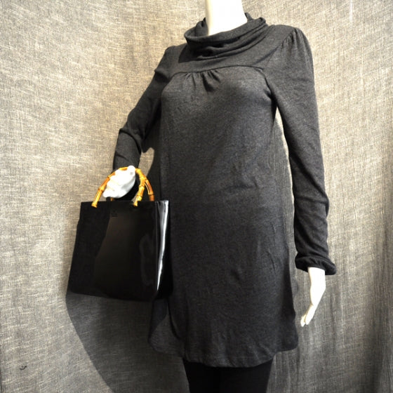 Gucci Patent Leather Bamboo Handbag Black 2 of 10
