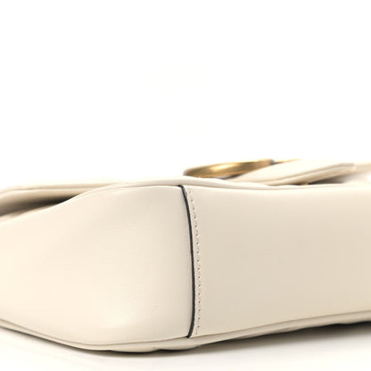 Gucci Calfskin Matelasse Mini GG Marmont Shoulder Bag White 8 of 9