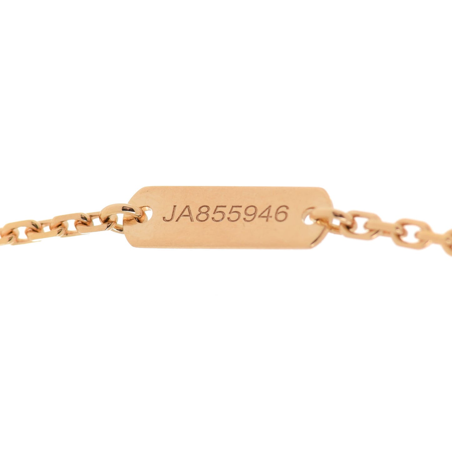 18K Yellow Gold Mother of Pearl Vintage Alhambra Pendant Necklace